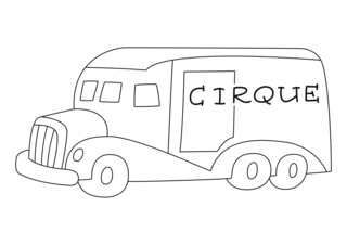 Camion 01 - Coloriages cirque - Coloriages - 10doigts.fr